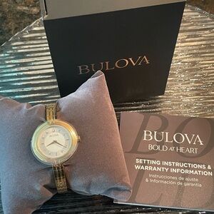 Woman’s Bulova watch - super stylish and petite. New with tags